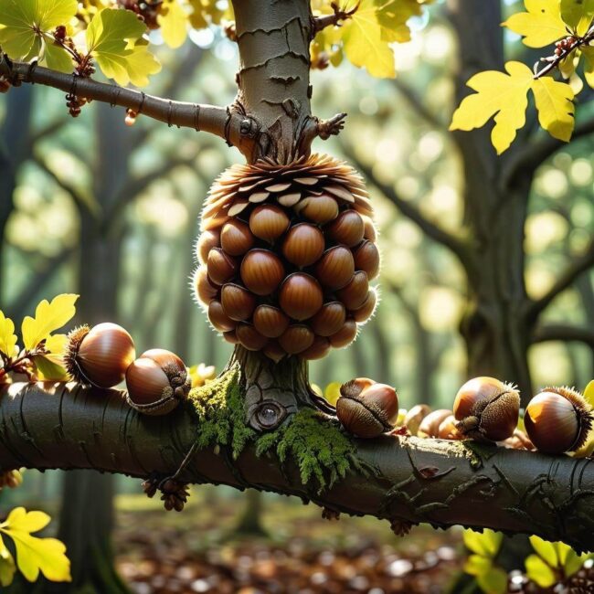 Drzewa liściaste z żołędziami
