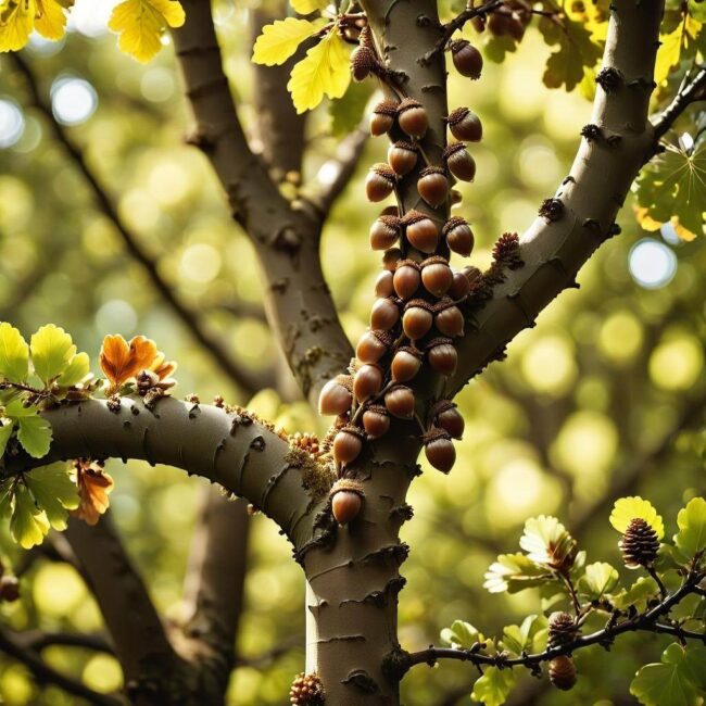 Drzewa o korzystnym środowisku dla żołędzi