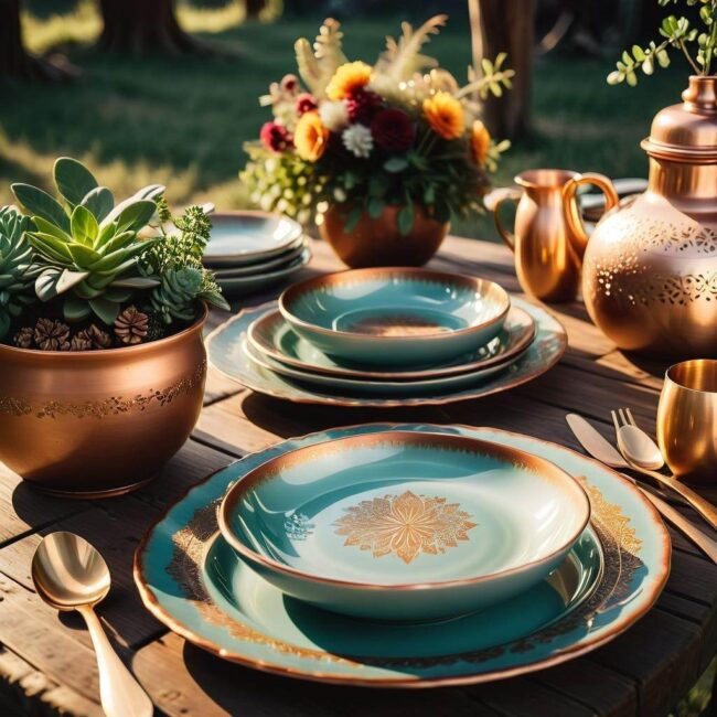 Ekscentryczna zastawa stołowa