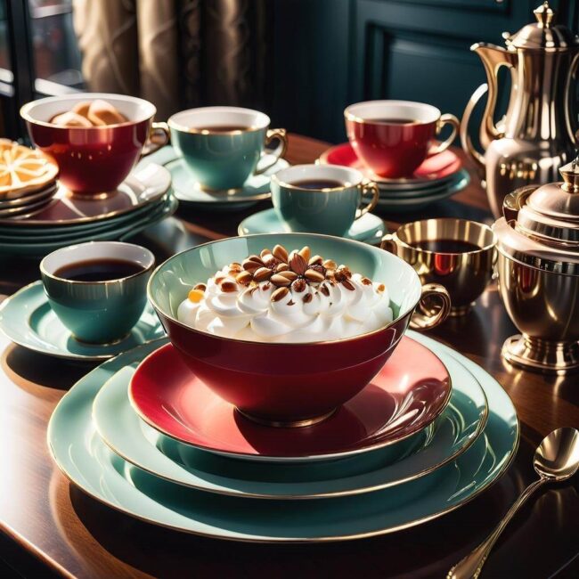 Eleganckie talerze i sztućce