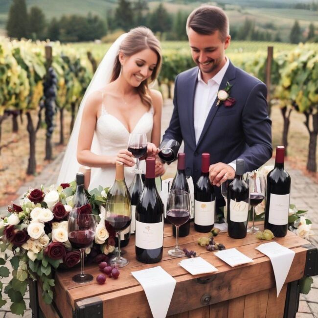 Eleganckie wino jako prezent na ślub