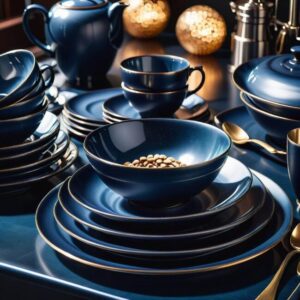 Granatowe zestawy do herbaty