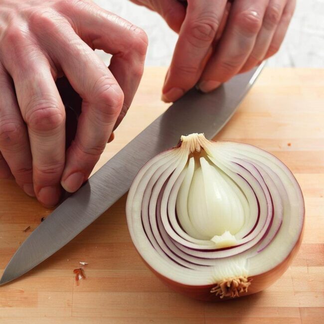 Jak kroić cebulę na piórka