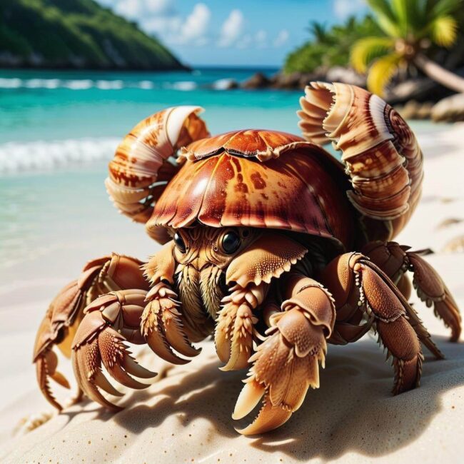Karaibski krab pustelnik opis