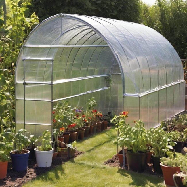 Montaż pałek do tunelu warzywnego