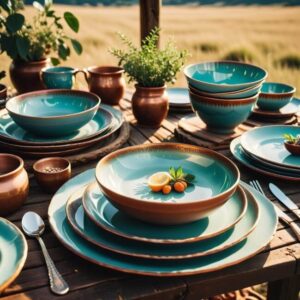 Naturalne materiały w zastawie boho