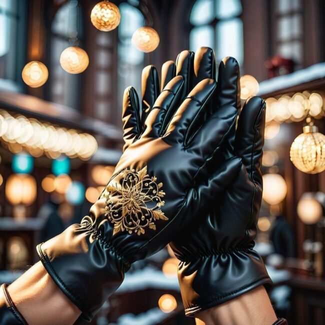 Rękawiczki z perłami