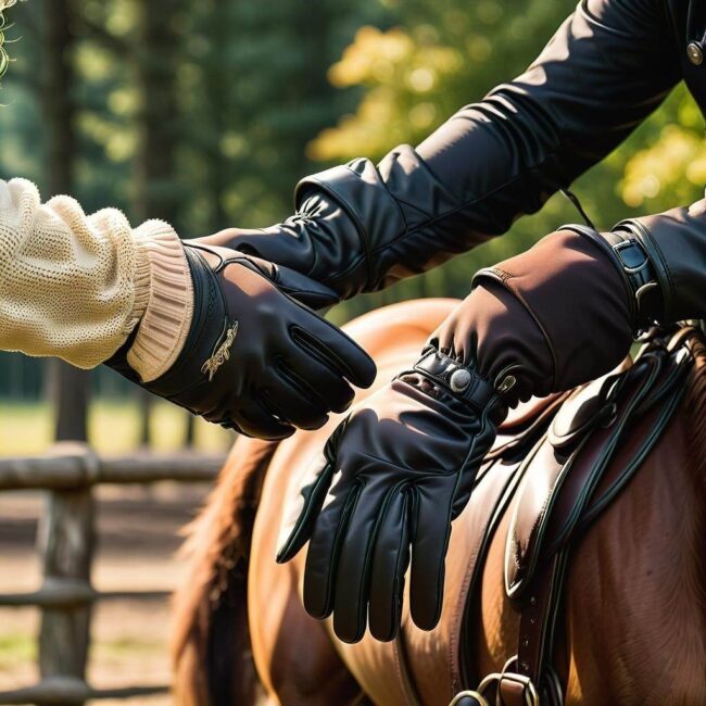 Rękawiczki z wentylacją dla dzieci do jeździectwa