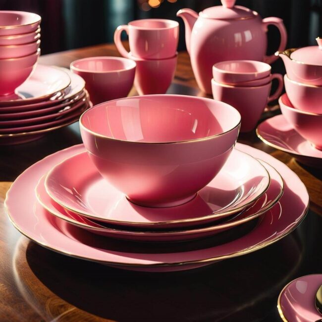 Różowa zastawa dla kolekcjonerów