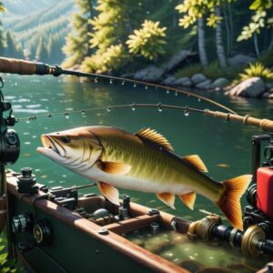 Symulator wędkowania z różnymi łowiskami