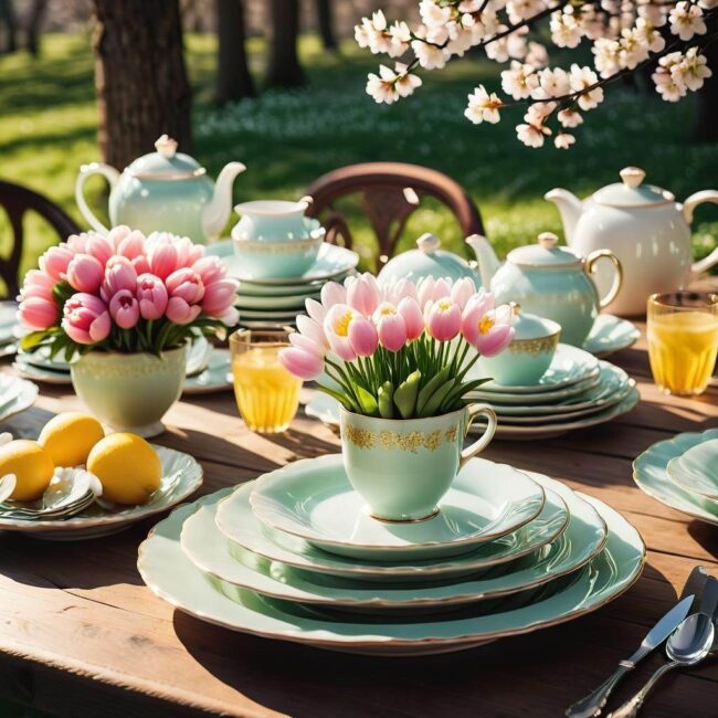 Wiosenne aranżacje stołu