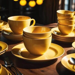 Żółta porcelana na codzienne i okolicznościowe spotkania